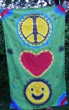 Peace, Love & Happiness Tapestry.